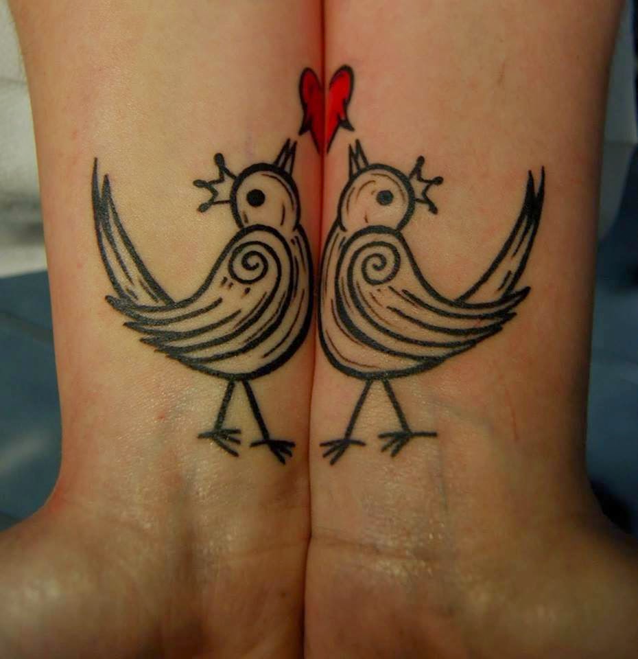 Tatuaje para enamorados de Pajaritos