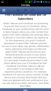 Globe Free Facebook Notification