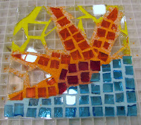 Fused glass mosaic