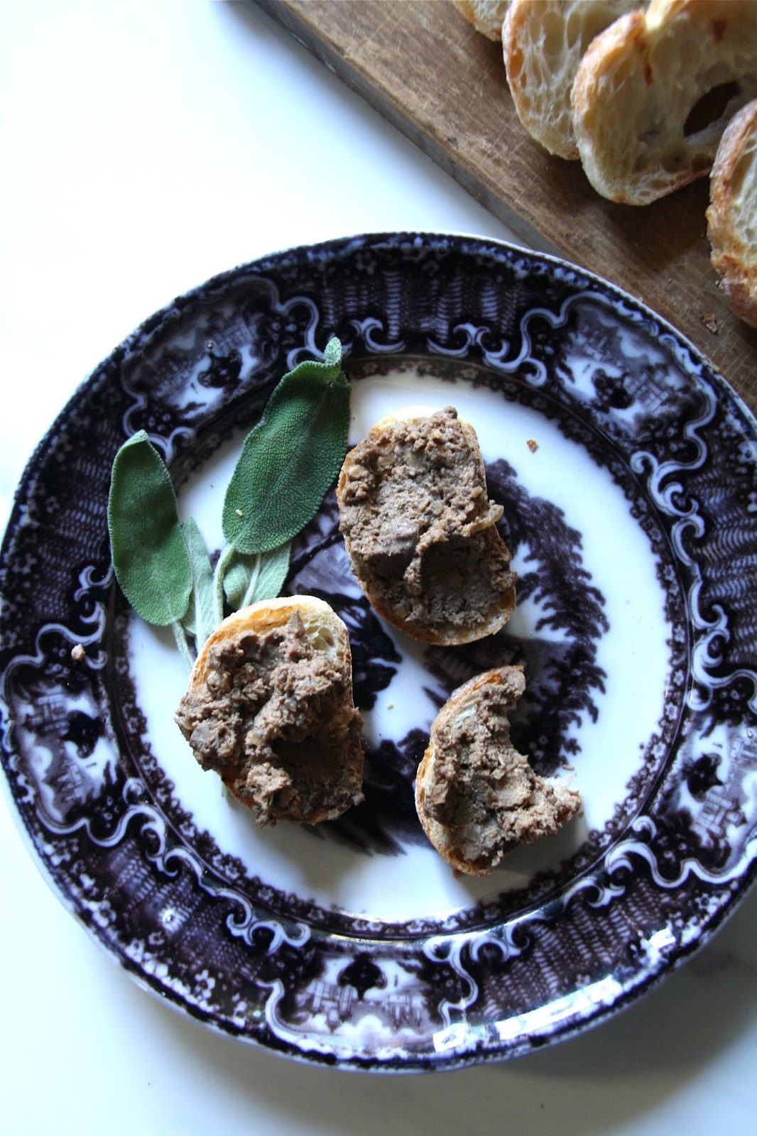 salted sugared spiced™ Chicken Liver Pate Crostini (Crostini di Fegatini)