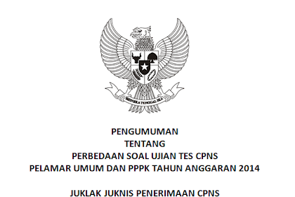 Perbedaan Soal CPNS 2014 untuk Pelamar Umum dengan PPPK
