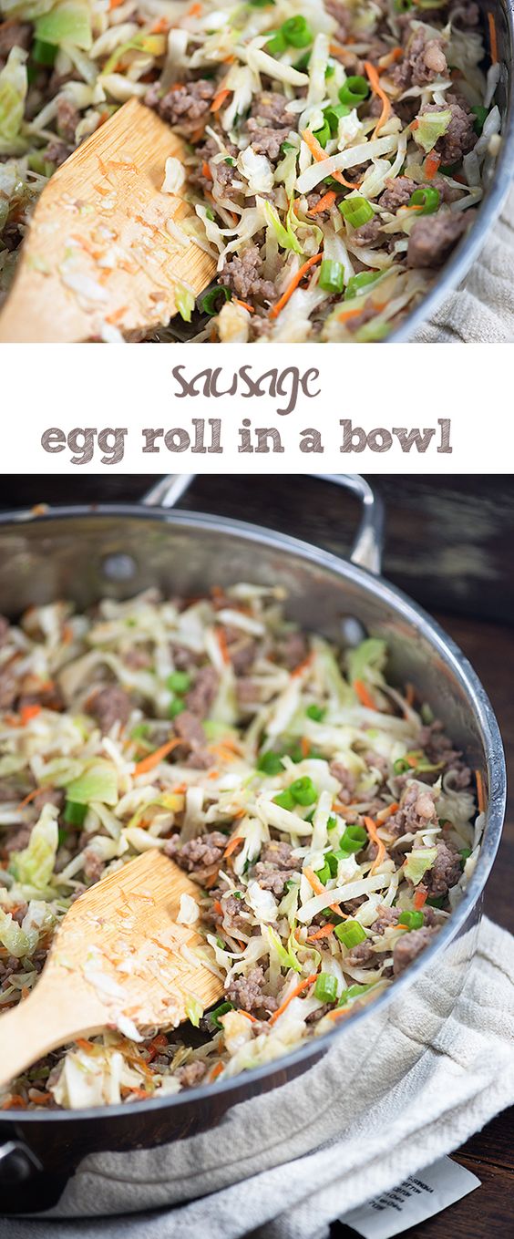 SAUSAGE EGG ROLL IN A BOWL