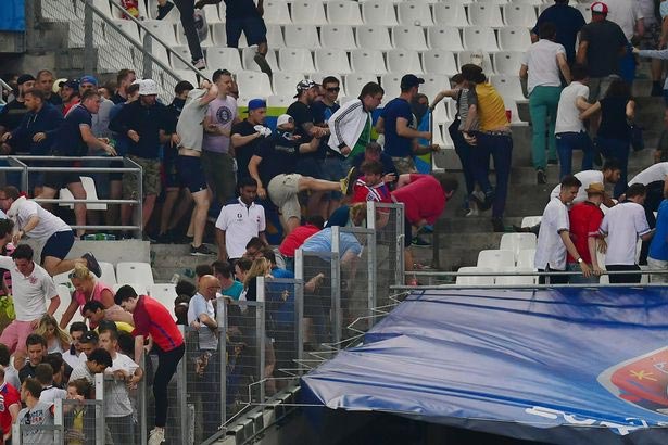 Final whistle at England vs Russia Euro match sends crowd into brutal fight Final whistle at England vs Russia Euro match sends crowd into brutal fight