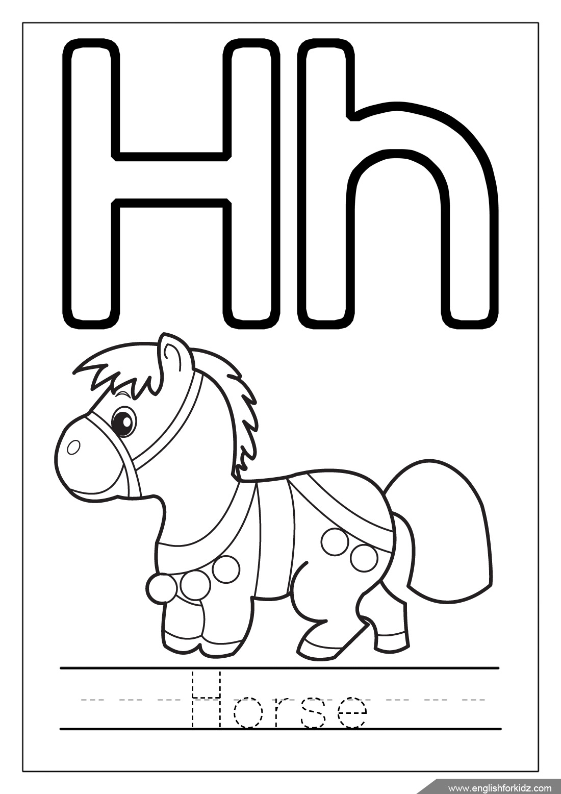 Printable Alphabet Coloring Pages (Letters A - J)