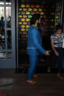 Ranveer Singh in Blue Blazer Spotted Life Bar ~  Exclusive 08