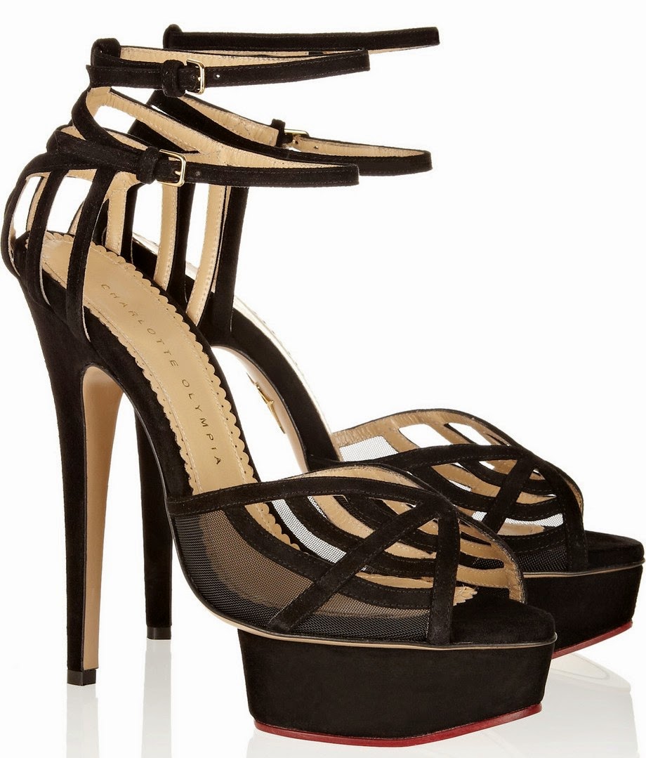 Shoe Game of the Stars: Charlotte Olympia Octavia Suede and Mesh ...
