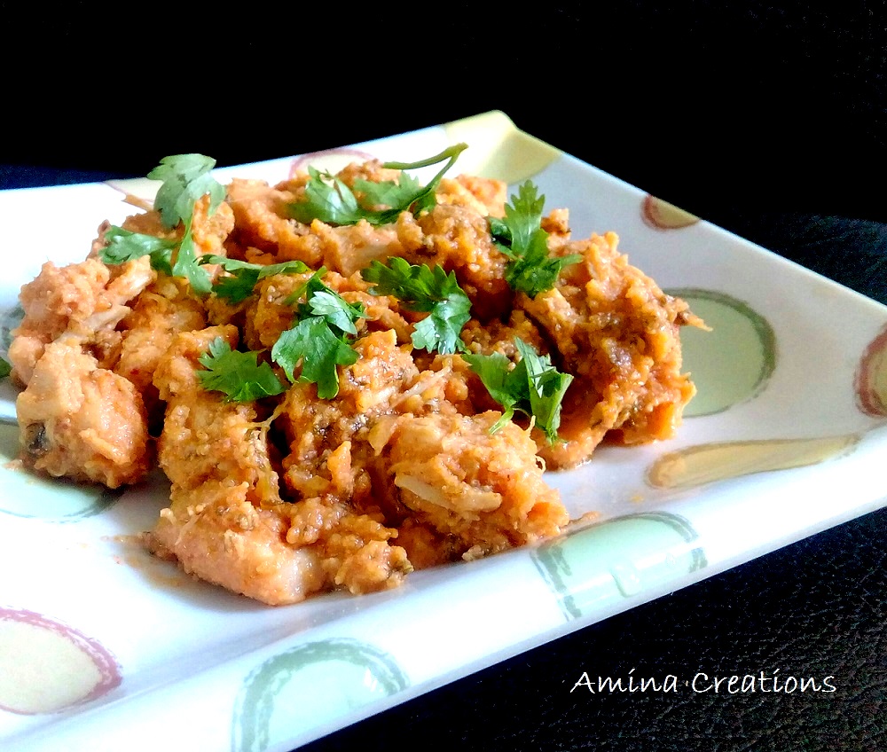 AMINA CREATIONS: CHICKEN KABAB MASALA/ CHICKEN MASALA FRY