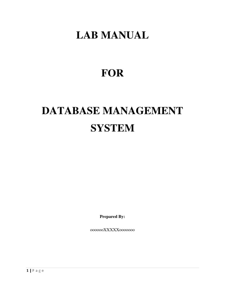 dbms lab manual Scribd india