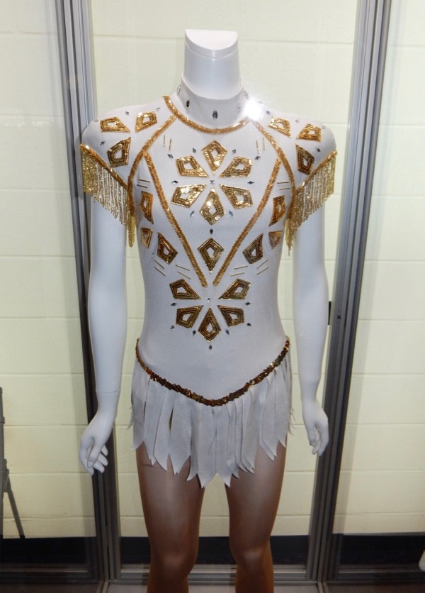 Hollywood Movie Costumes and Props Margot Robbie's ice skating costume from I, Tonya on display