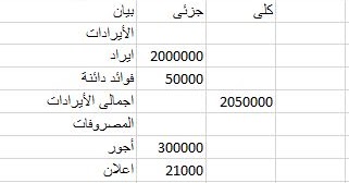 Fathy Financial Information تصميم قائمة الدخل وميزان المراجعة