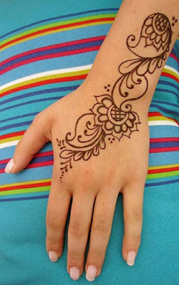 Simple Mehndi Design For Left Hand