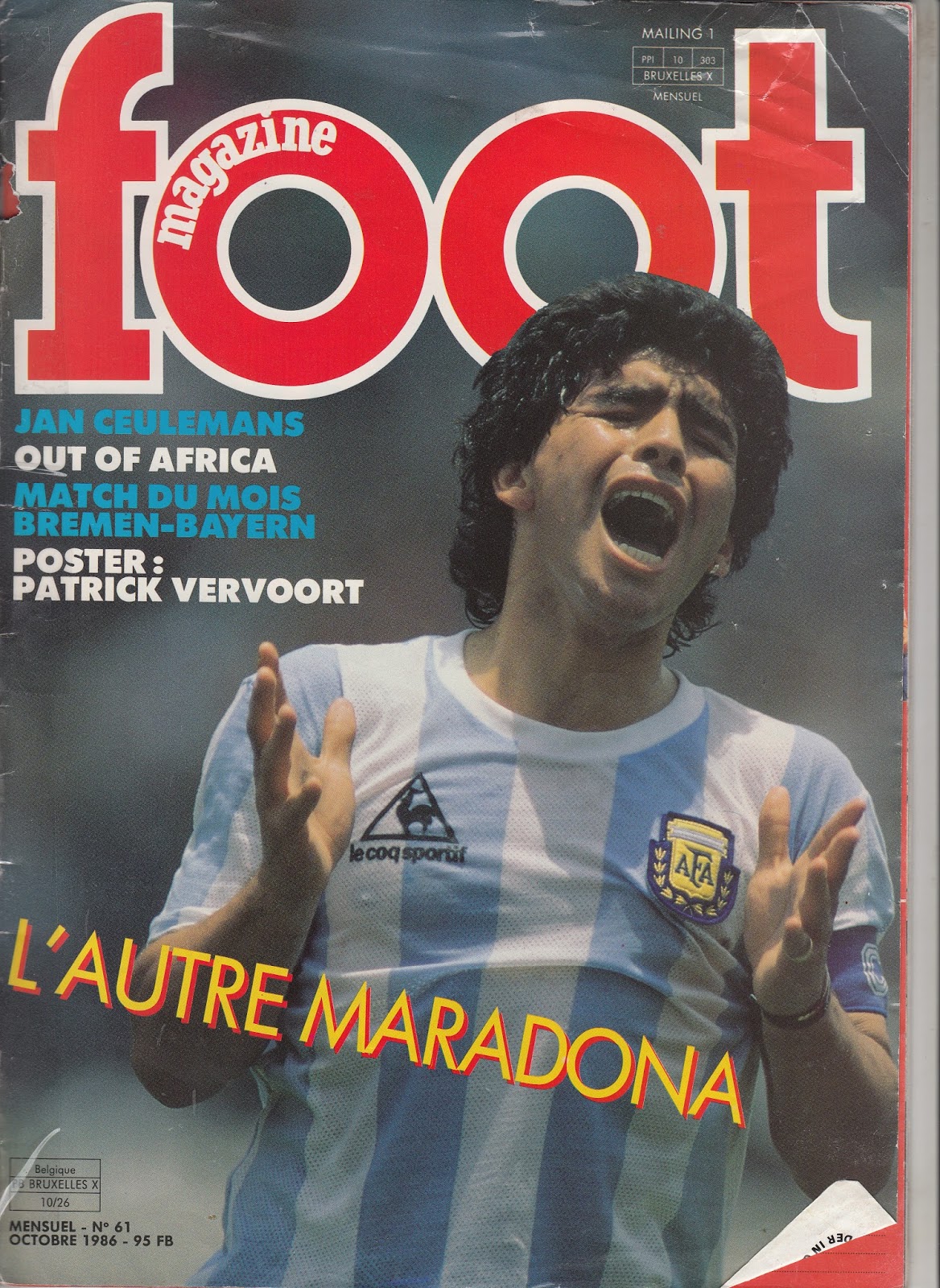 Обложки журналов ретро футбол. 1992 Футбол журналы. Jan Ceulemans. Part magazine