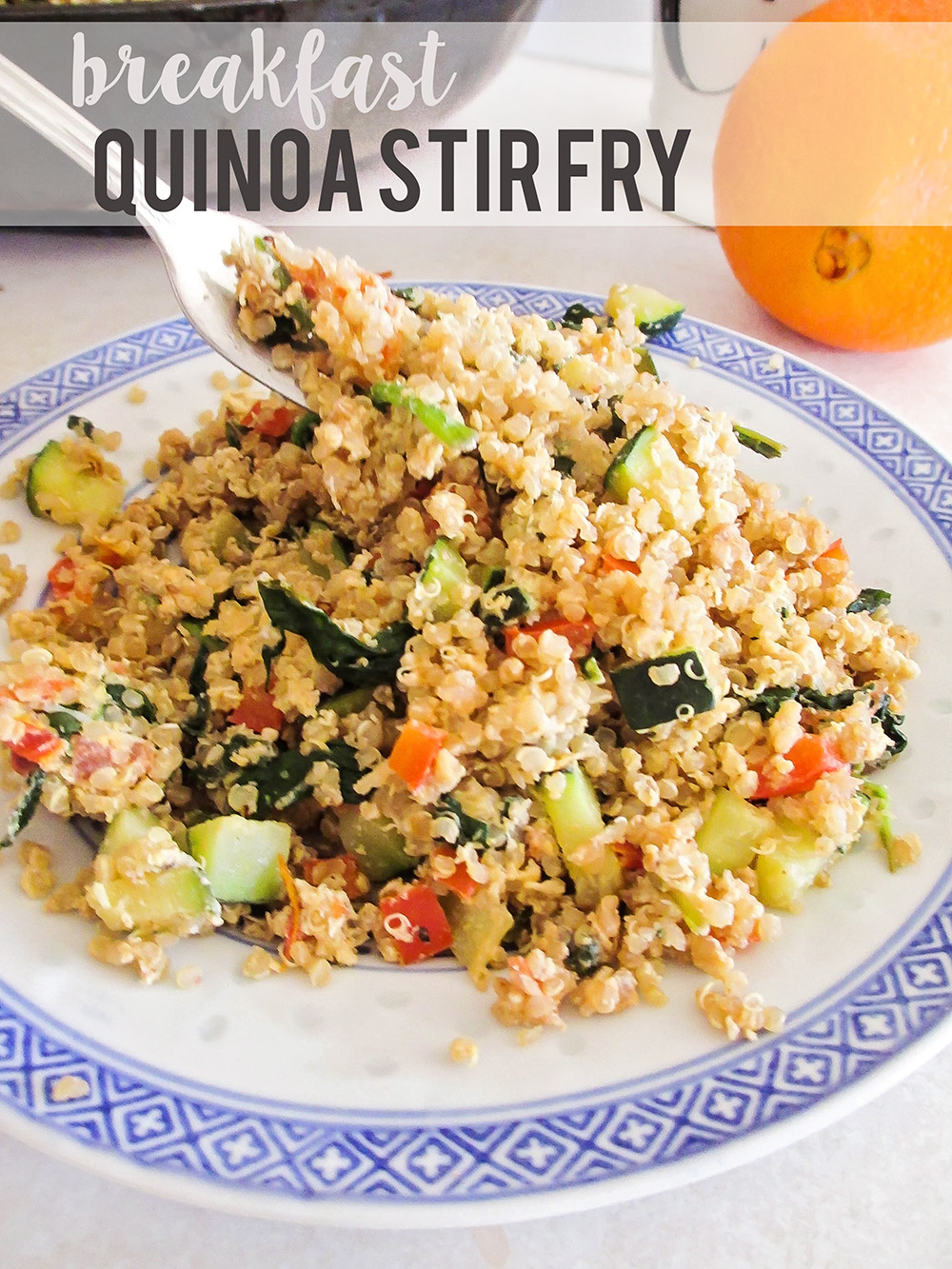 Little Red Hen Breakfast Quinoa Stirfry