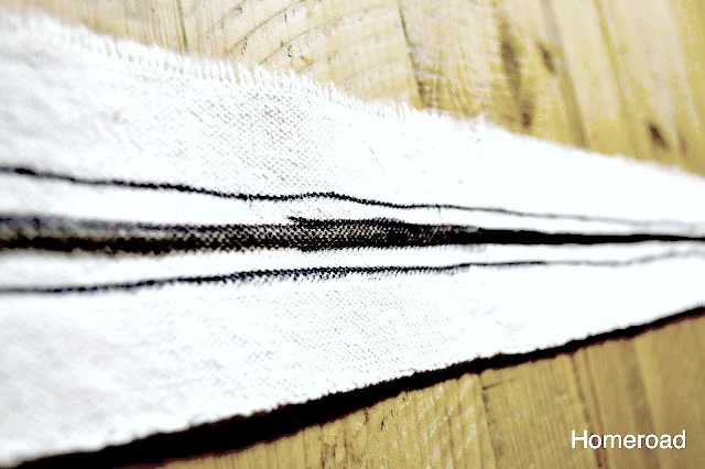 Make your own DIY grain sack ribbon with this easy tutorial