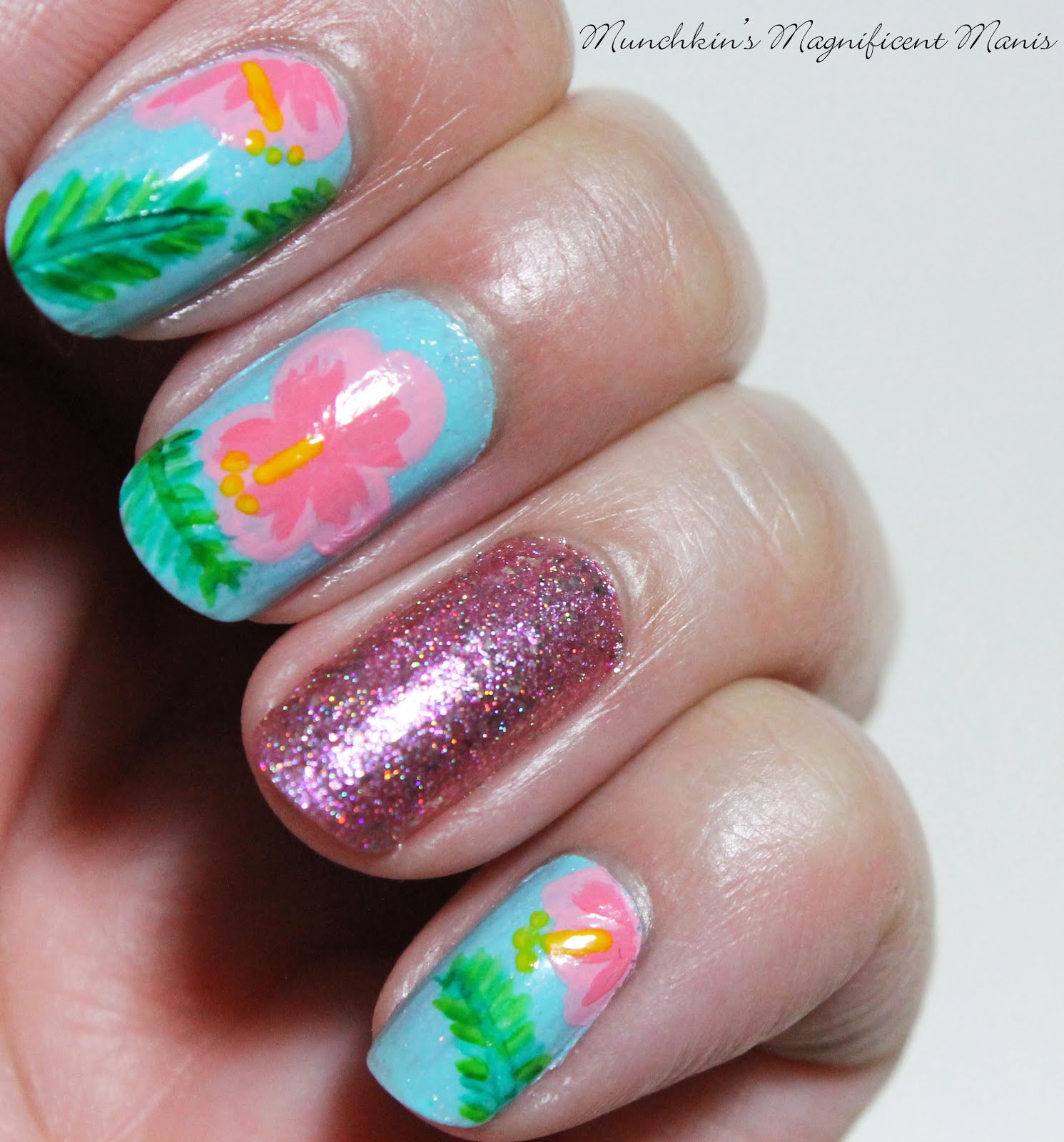 Munchkins Magnificent Manis: Aloha Flowers