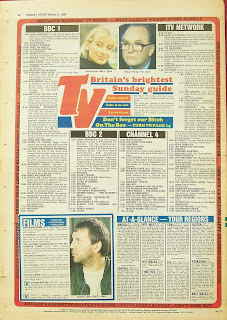 Back cover page of an old Sunday Sport newspaper