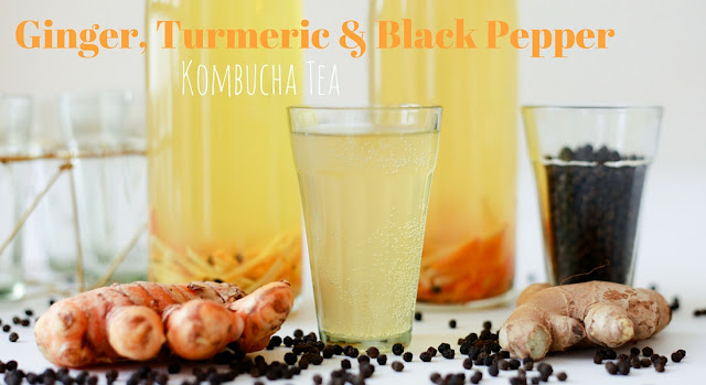 Ginger, Turmeric and Black Pepper Kombucha Tea