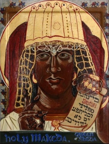 «Святая Македа,  Царица Савская», современная икона