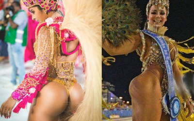 hot brazil carnival women dancing samba at Parade - Rio de Janeiro