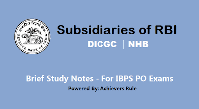 Subsidiaries of RBI - Short Notes Subsidiaries of RBI - Short Notes