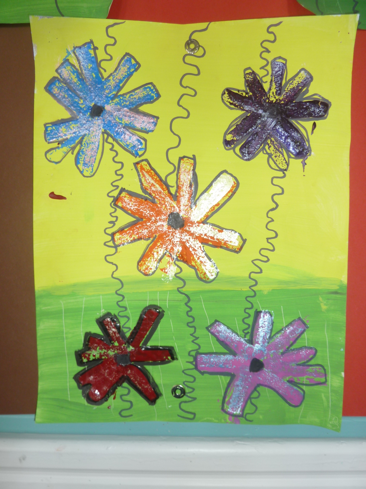 Fleurs printanières en MS