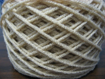 close-up of yarn cake