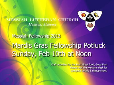 Mardi Gras Fellowship Potluck