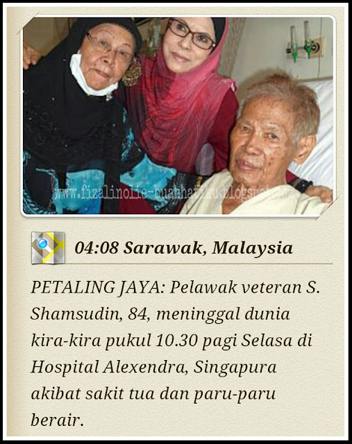 pelawak malaysia yang terkenal, s.shamsudin meninggal dunia, gambar s.shamsudin sakit, 