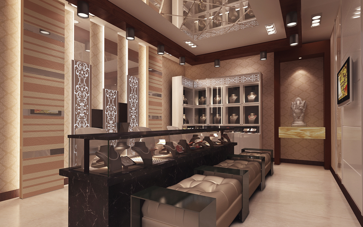 3D Visualization : Jewellery and Garment Showroom