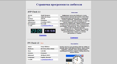 AVP Clock, Desktop Widget