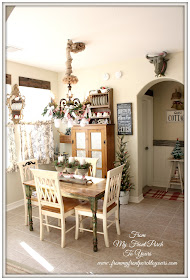 Breakfast Nook-French Country- French Farmhouse- Christmas-Kitchen- From My Front Porch To Yours