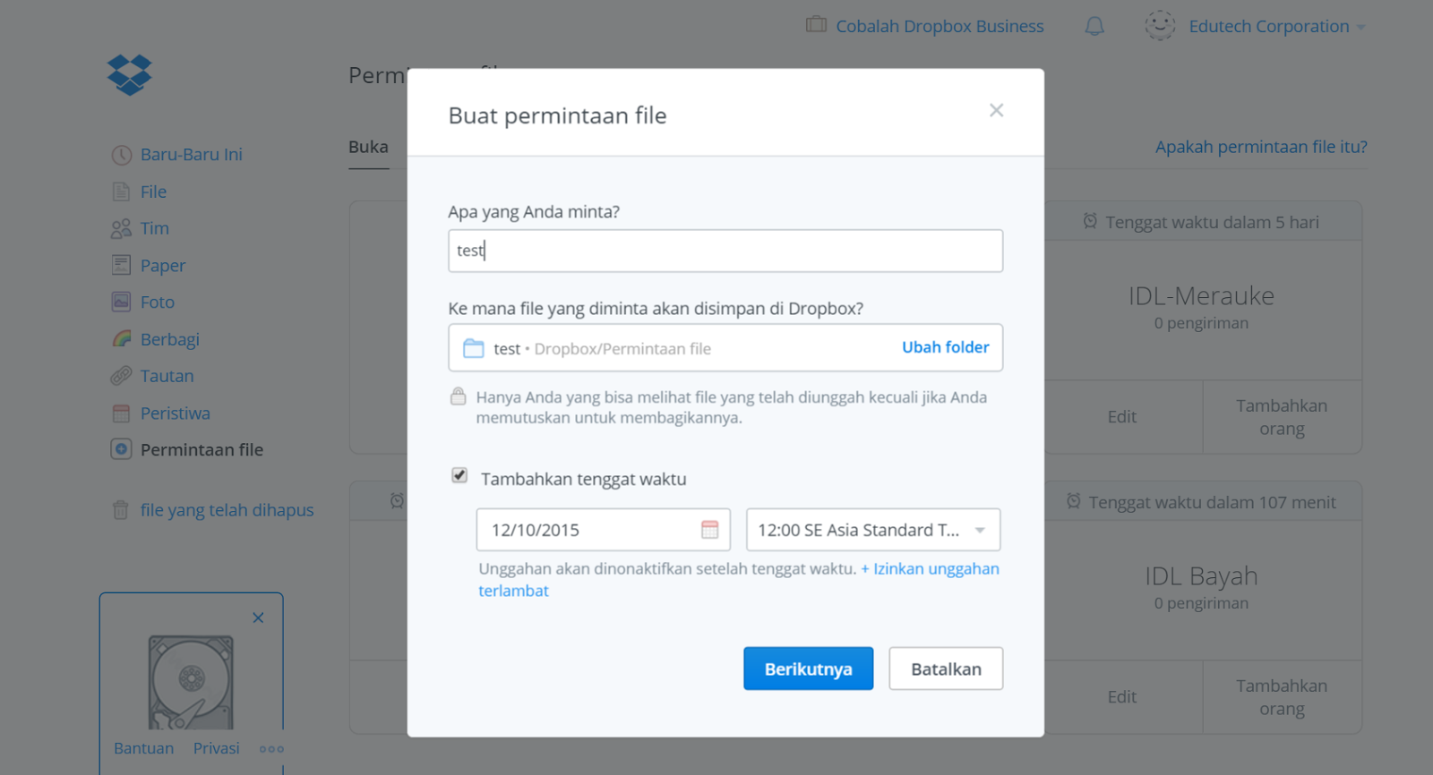 Budi Prasetya Memanfaatkan Permintaan File Fitur baru