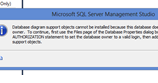 Error : Database diagram support objects cannot be installed because