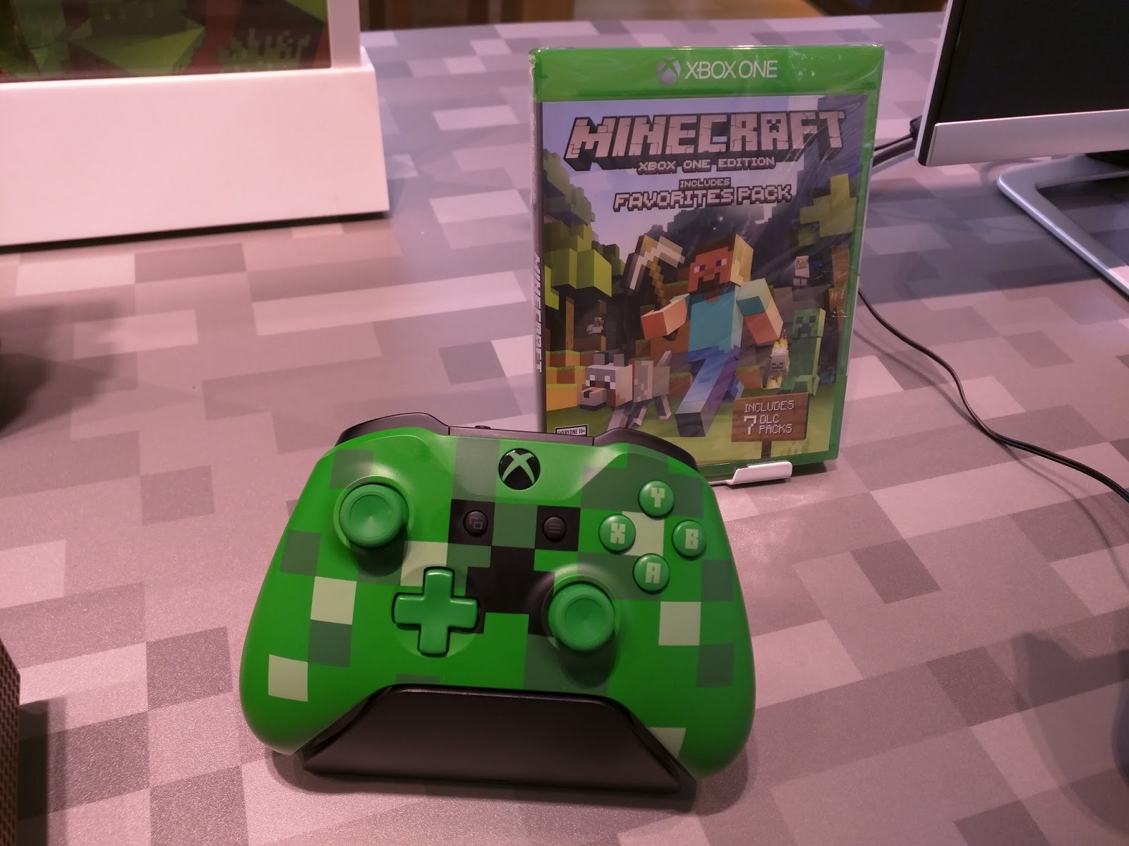Robert Dyer @ Bethesda Row: Xbox One Minecraft Special Edition console
