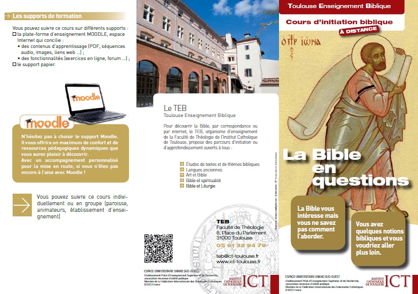 TEB (Toulouse Enseignement Biblique) Cours d'initiation biblique à distance La Bible en questions