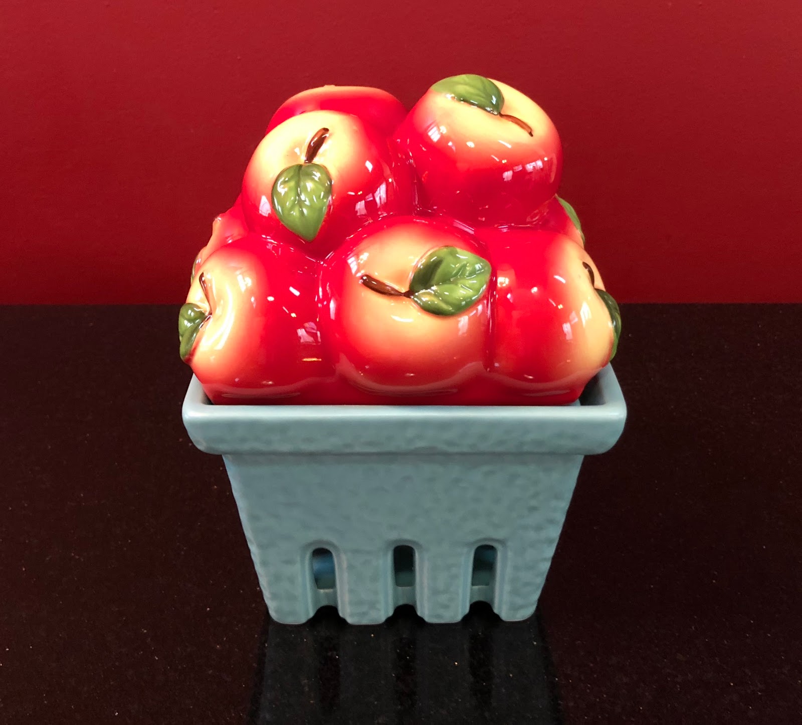 QVC's Harry Slatkin Ceramic Fruit Basket Candle TSV Review Blue Skies