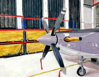 Irish Air Corps paintings pilatus fighter front view - John Conway 