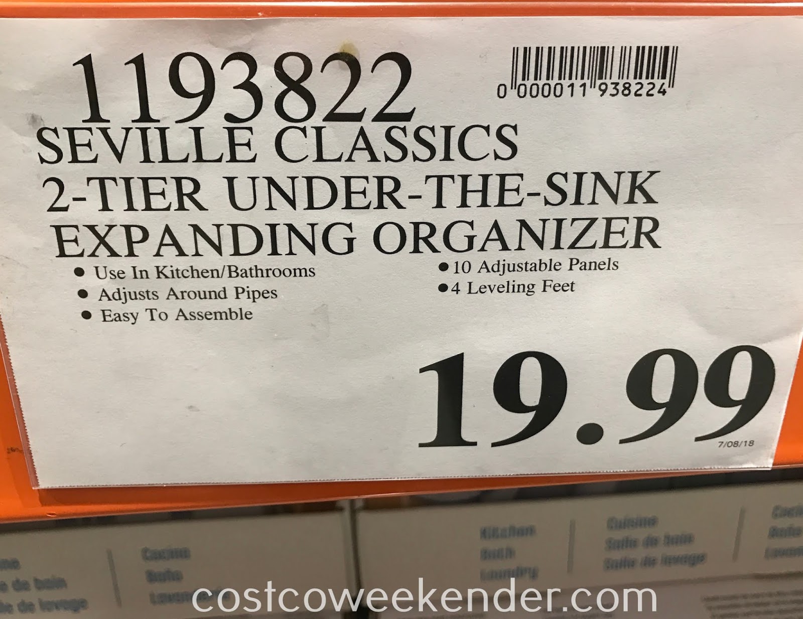 Seville Classics 2Tier UndertheSink Organizer Costco Weekender