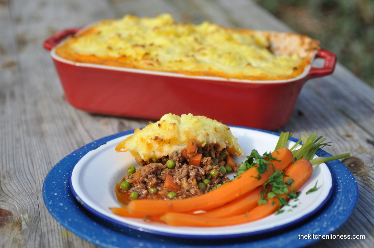 The Kitchen Lioness "Oh my, what a pie!" English Cottage Pie for
