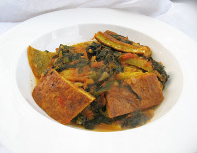 spinach omelette curry
