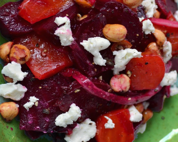 Food Newsy From Suzie! GRILLED BEET SALAD with Goat Cheese and Hazelnuts