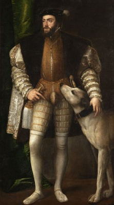 Carlo V con il cane, Tiziano