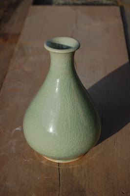 Celadon bottle vase