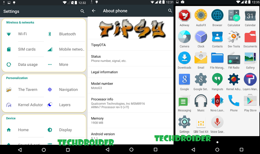 Tipsy OS Custom Rom for Moto G 3rd Generation ( 2015 )