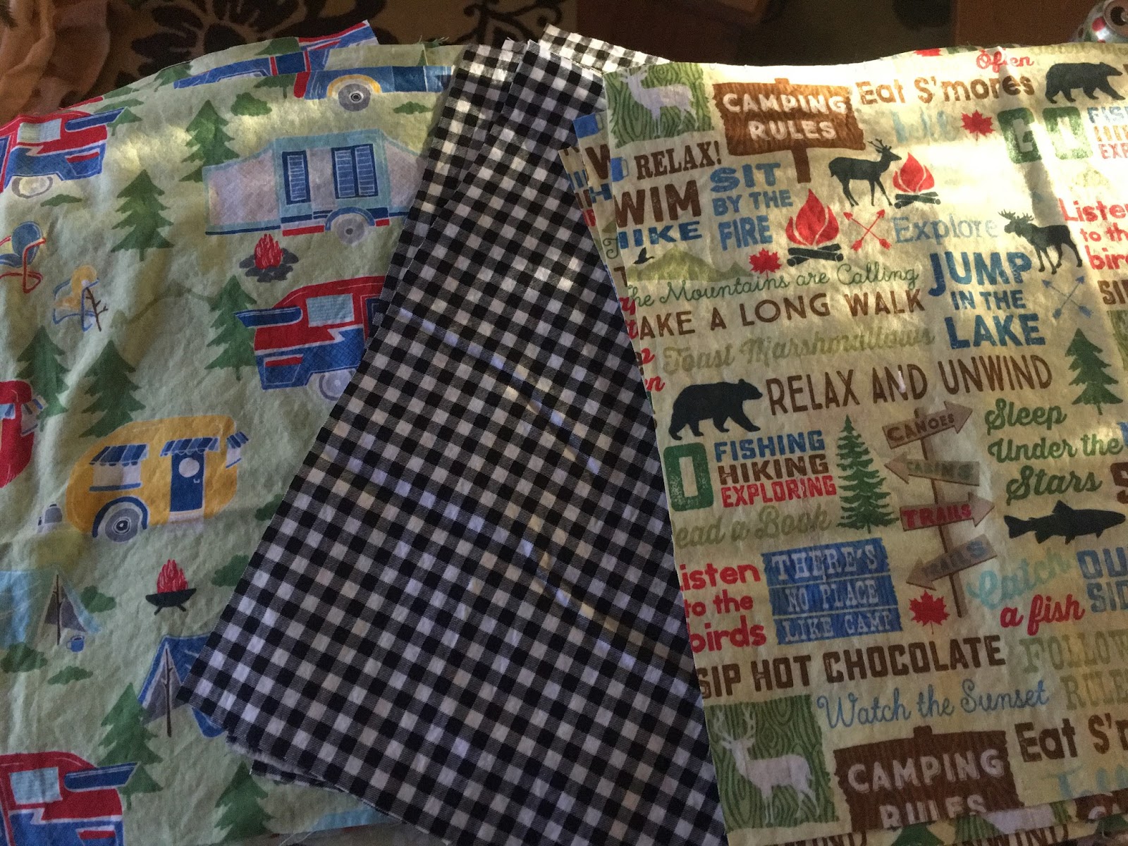 How to Make Your Own Fabric Napkins with a Camping Theme — The Southern