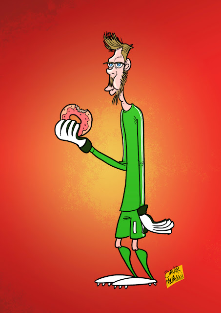 David de Gea cartoon caricature