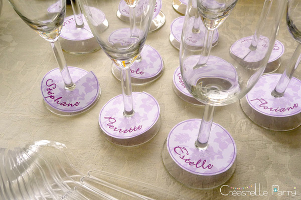 marques-noms sweet table papillon / glasses names butterfly sweet table