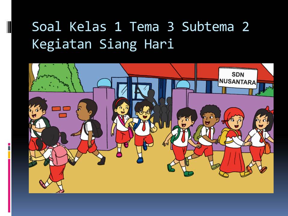 Soal Tematik Kelas 1 Tema 3 Subtema 2 Kegiatanku BangSoal