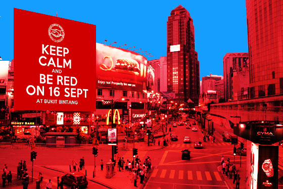 KEEP CALM and WE WILL PAINT BUKIT BINTANG RED on SEPT 16