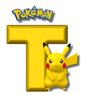 Abecedario de Pikachu de Pokémon. Pikachu Alphabet.